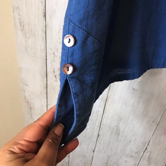 Soft Surroundings Women’s Blue Tunic 3/4 Length Sleeve Top Small - Picture 6 of 16